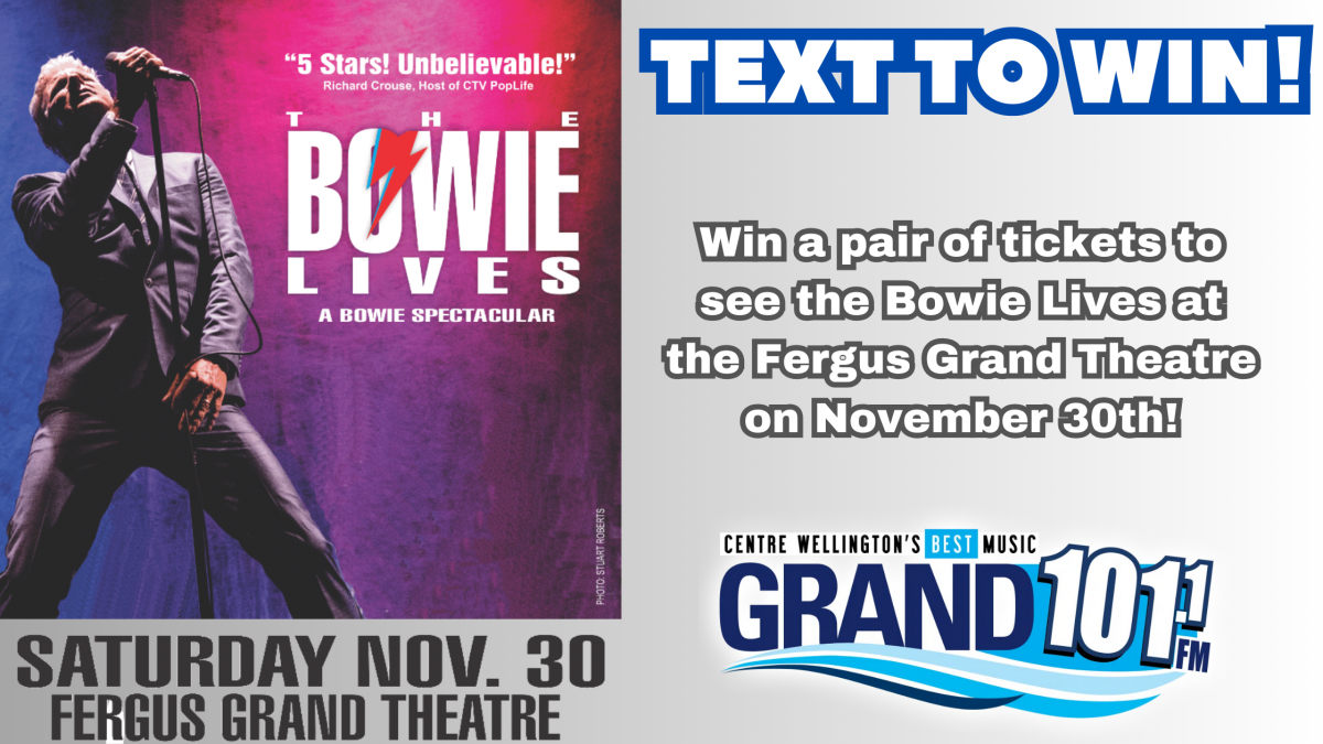 TEXT TO WIN: Win a Pair of Tickets to see The Bowie Lives at the Fergus Grand Theatre!