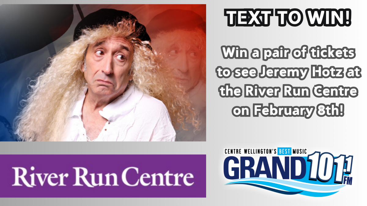 TEXT TO WIN: Win a Pair of Tickets to see Jeremy Hotz at River Run Centre!