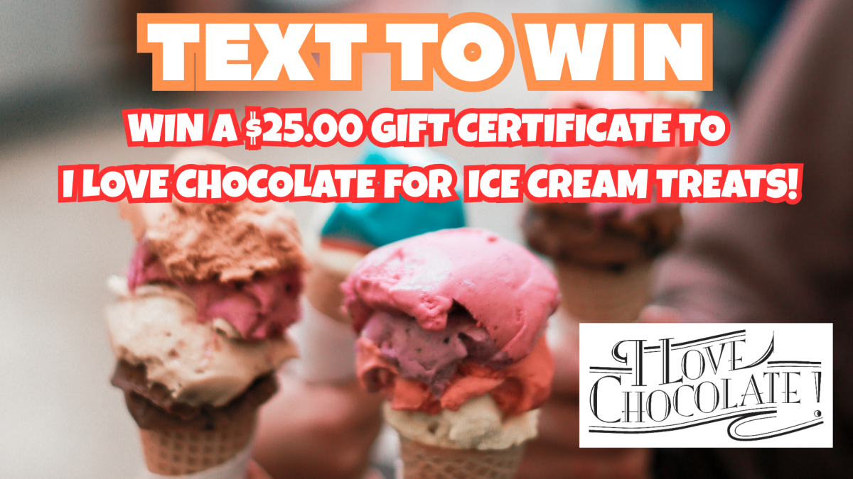 TEXT TO WIN: Win a $25.00 Gift Certificate to I Love Chocolate in Downtown Fergus!
