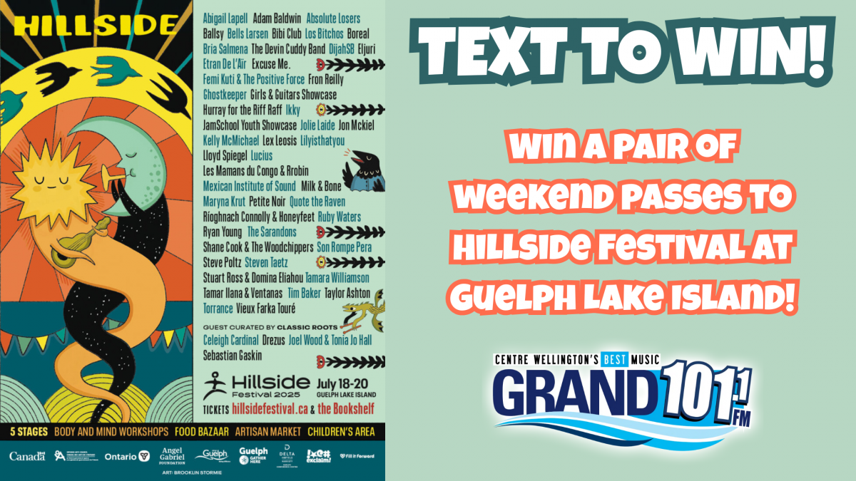 TEXT TO WIN: Win a Pair of Weekend Passes to Hillside Festival at Guelph Lake!