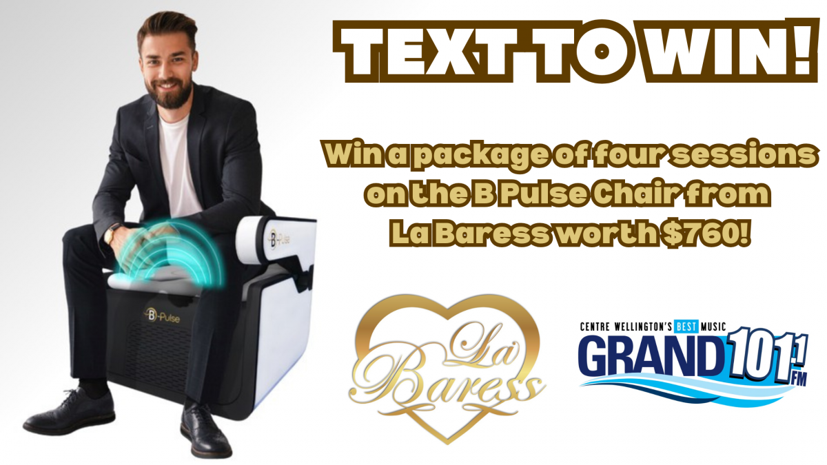 TEXT TO WIN: Win a package of four sessions on the B Pulse Chair from La Baress in Fergus worth $760!
