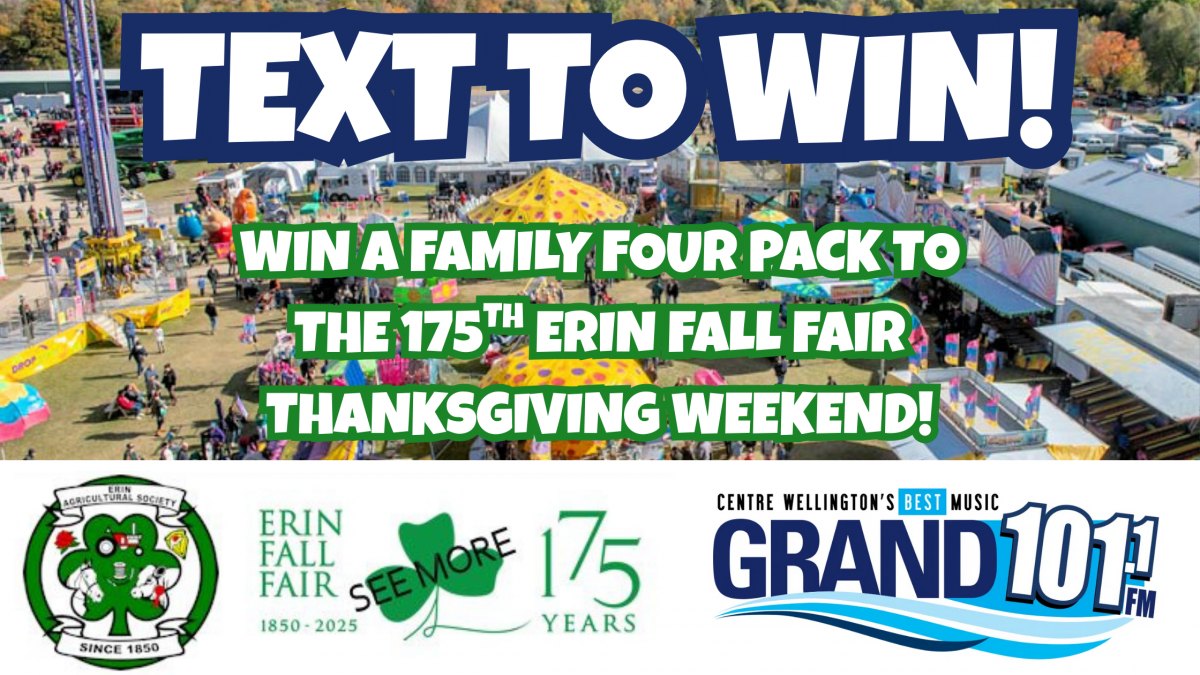 TEXT TO WIN: Win a Family Four Pack to the 175th Erin Fall Fair