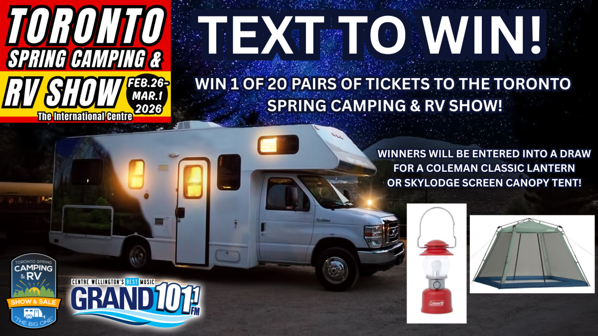 TEXT TO WIN: Win a Pair of tickets to the Toronto Spring Camping & RV Show!