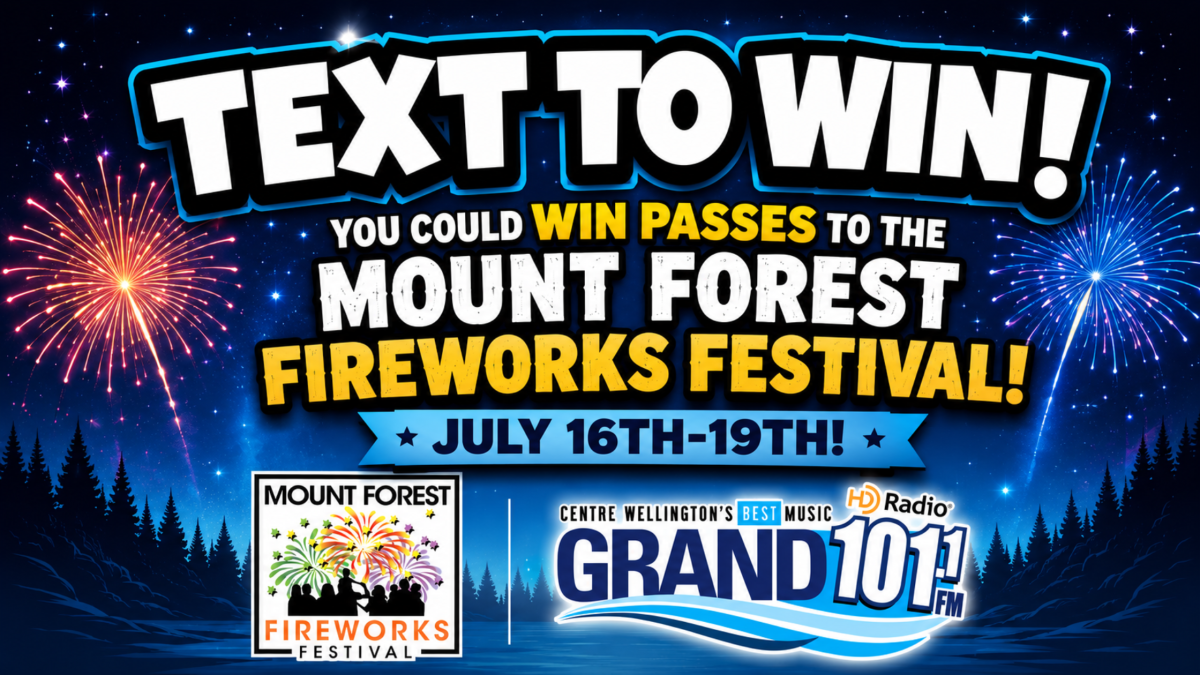 TEXT TO WIN: Win Passes to the Mount Forest Fireworks Festival!